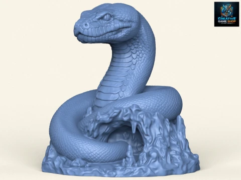 Busto della grotta del serpente anaconda Modello di stampa 3D