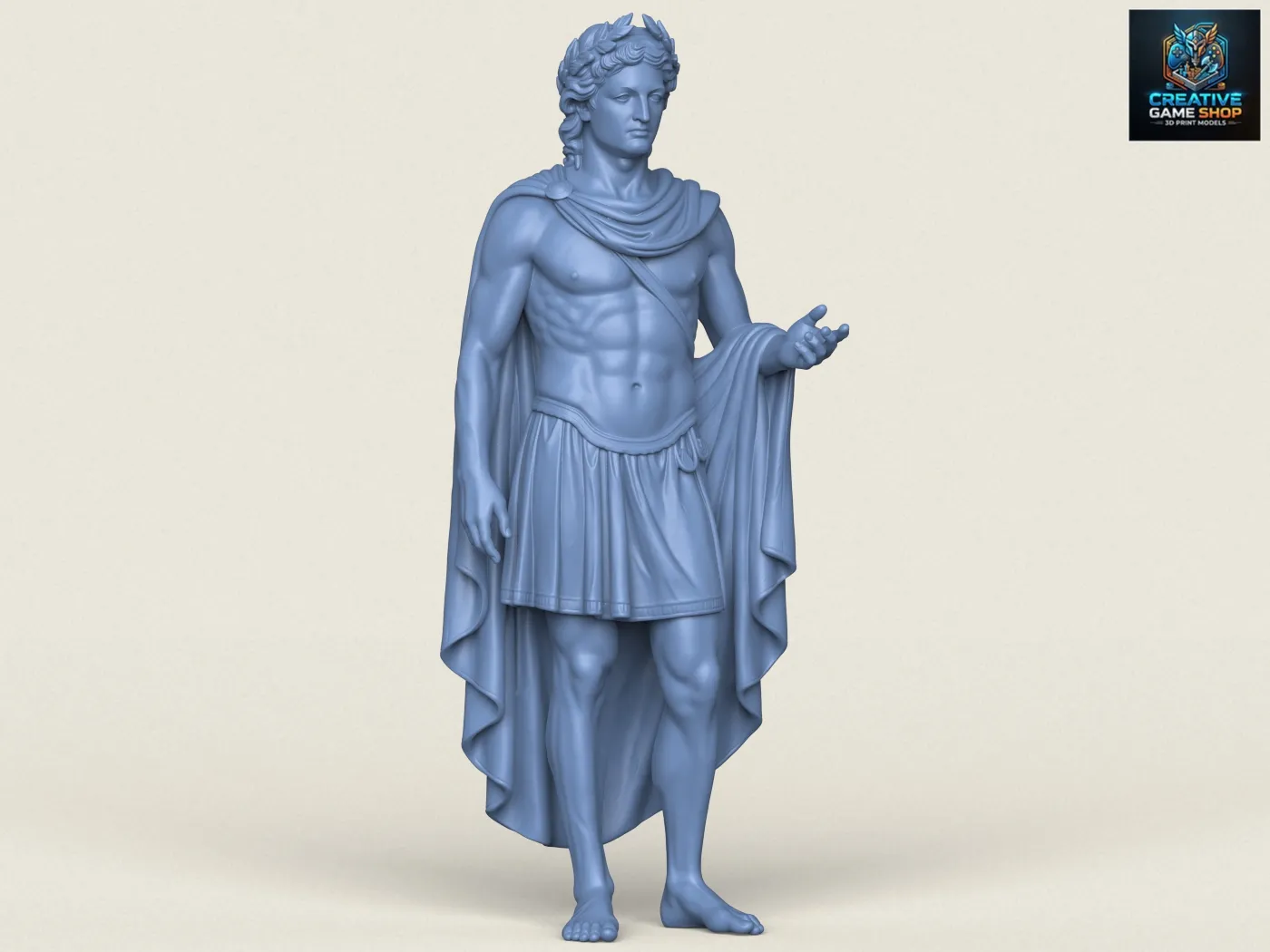 Greek God Apollo 3D Print Model .c4d .max .obj .3ds .fbx .stl .blend 