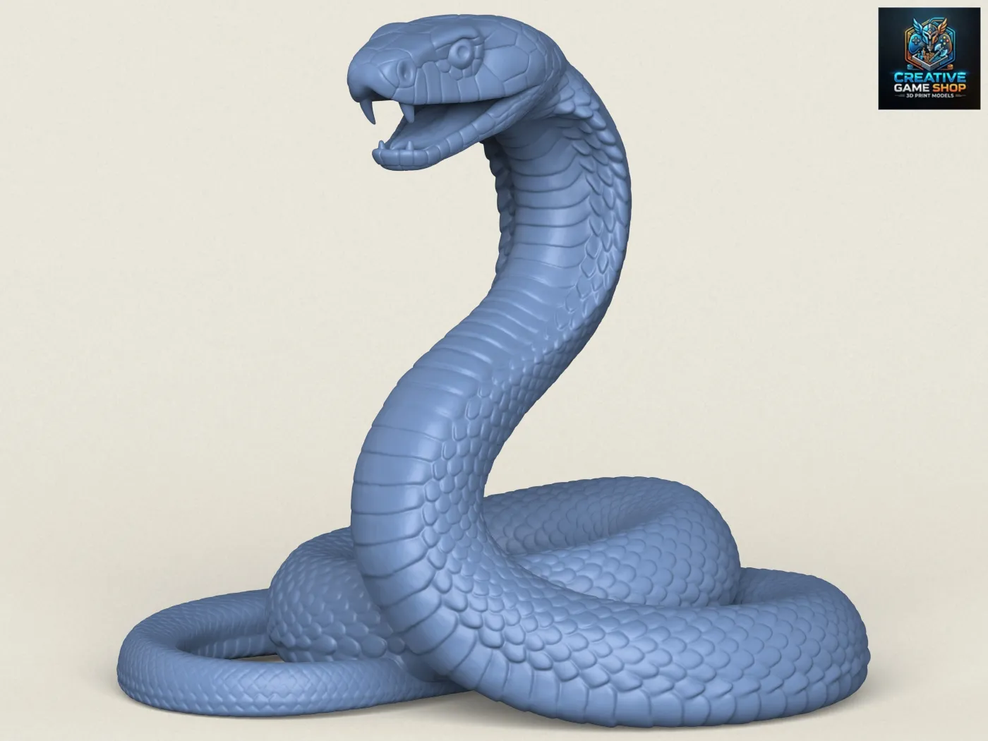 Kara Mamba Yılanı 3D Baskı Modeli .c4d .max .obj .3ds .fbx .stl .blend