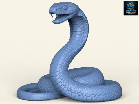 Serpente Mamba Nero Modello di stampa 3D