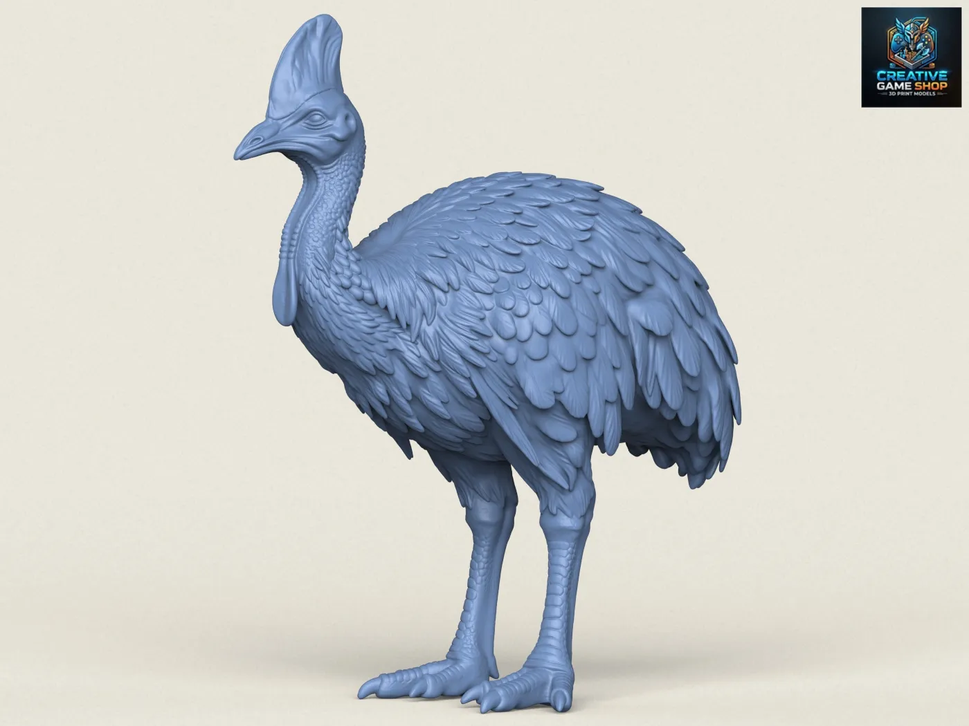 Cassowary Bird 3D Print Model .c4d .max .obj .3ds .fbx .stl .blend