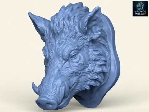 Голова кабана 3D Принт Модель
