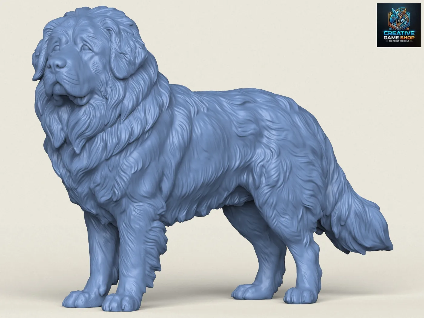 Himalayan Dog 3D Print Model .c4d .max .obj .3ds .fbx .stl .blend 