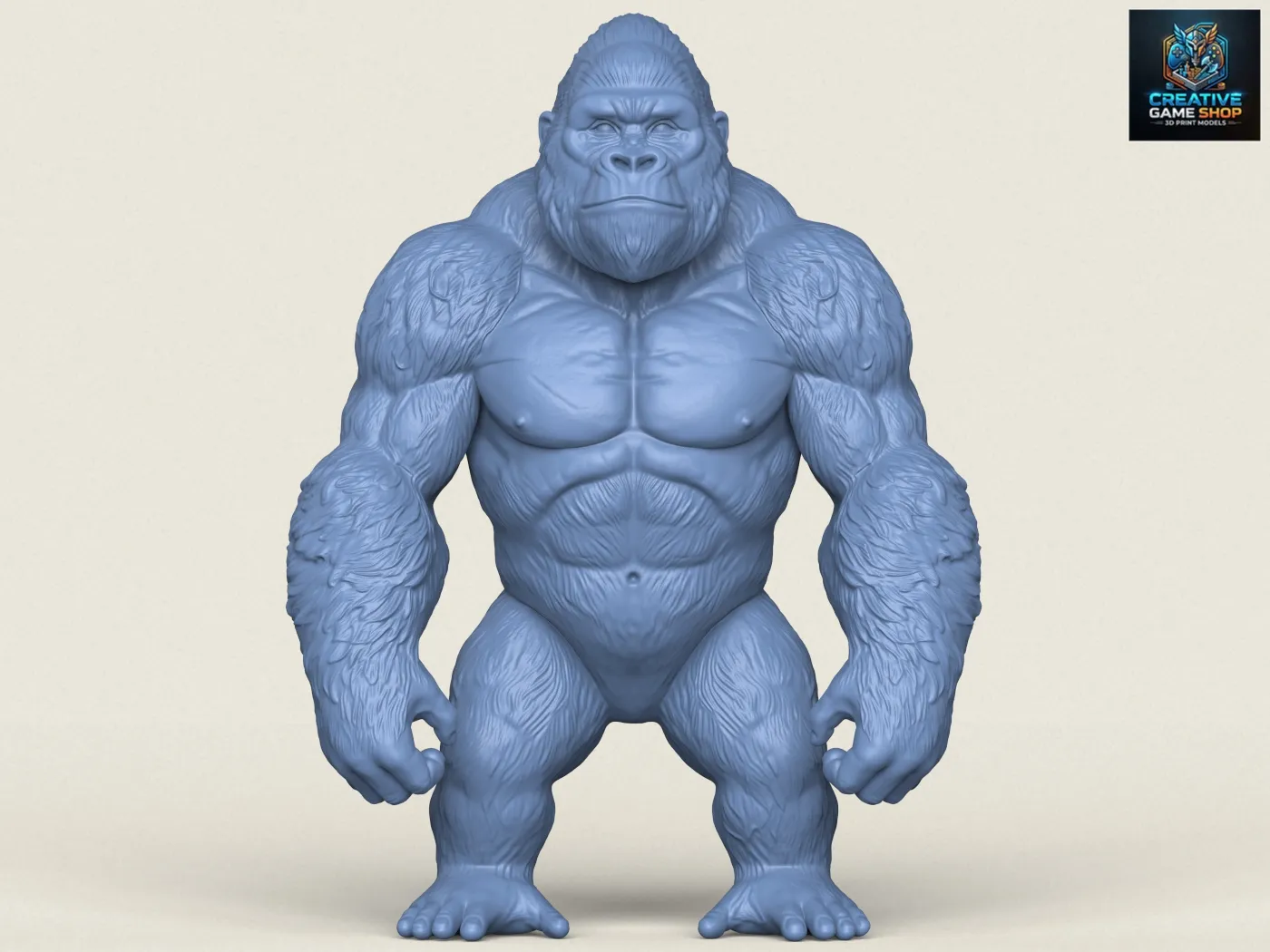 King Kong Gorilla 3D Print Model .c4d .max .obj .3ds .fbx .stl .blend