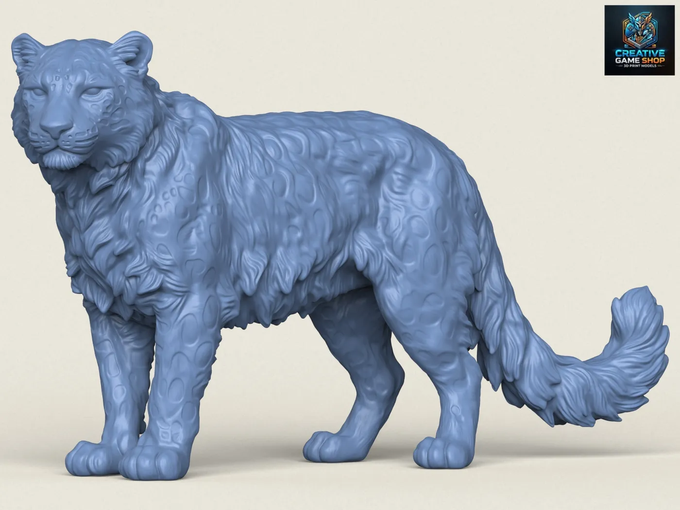 Himalayan Snow Leopard 3D Print Model .c4d .max .obj .3ds .fbx .stl .blend
