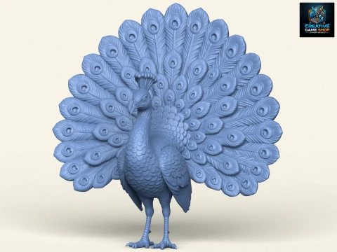 p&aacute;jaro pavo real Modelo de impresión 3D