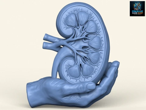 Sculpture d&eacute;corative de rein Modèles 3D en vedette