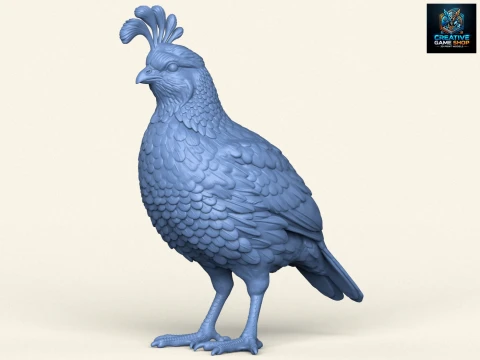 p&aacute;jaro codorniz Modelo de impresión 3D