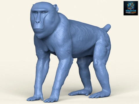 Wilde Mandril Aap 3D printmodel