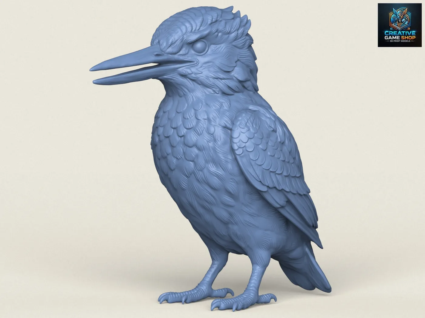 Kingfisher Bird 3D Print Model .c4d .max .obj .3ds .fbx .stl .blend 