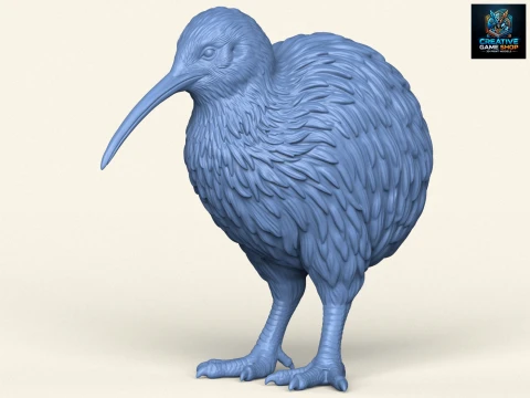 p&aacute;jaro kiwi Modelo de impresión 3D