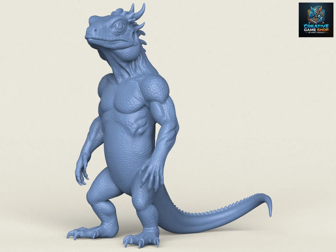 Monster Lizard Character 3D Print Model .c4d .max .obj .3ds .fbx .stl .blend 