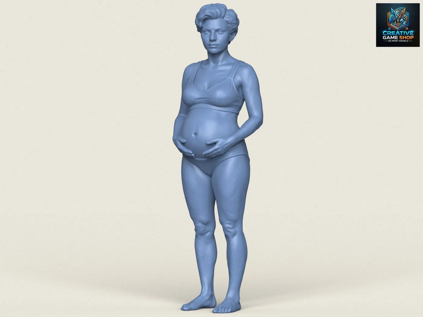 Beautiful Pregnant Woman 3D Print Model .c4d .max .obj .3ds .fbx .stl .blend 