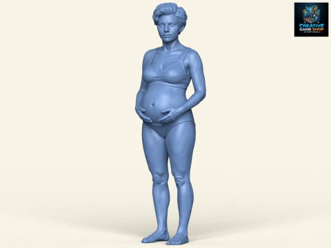 Beautiful Pregnant Woman 3D Print Model