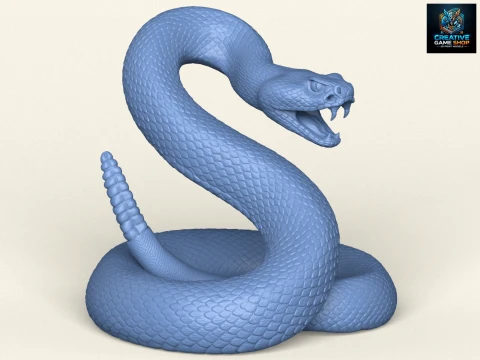 Attacco del serpente a sonagli Modello di stampa 3D