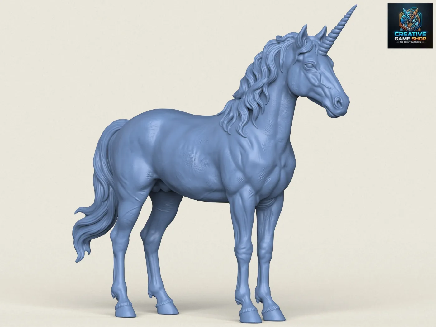 Caballo Unicornio Modelo de impresión 3D .c4d .max .obj .3ds .fbx .stl .blend