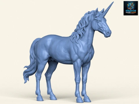 Cheval Licorne Modèles 3D en vedette