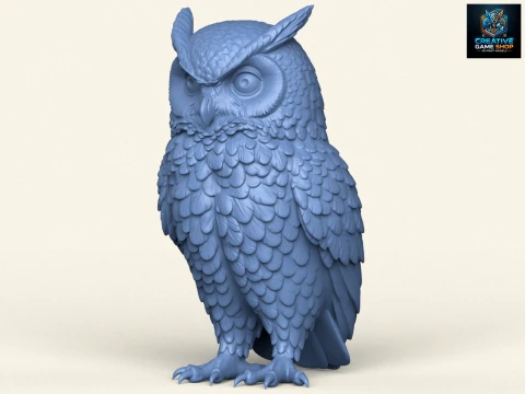 P&aacute;jaro b&uacute;ho salvaje Modelo de impresión 3D