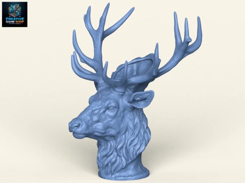 Stilize Geyik Kafası Takı Tutucu 3D Baskı Modeli
