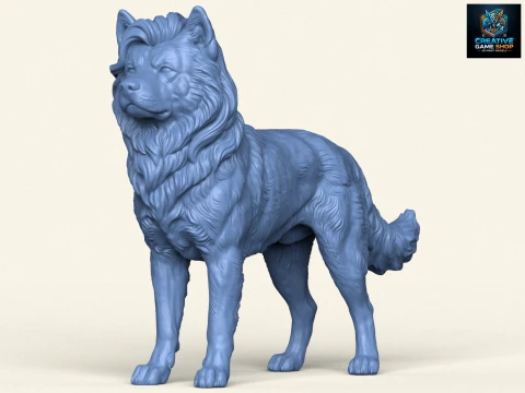 Akita-hond 3D printmodel
