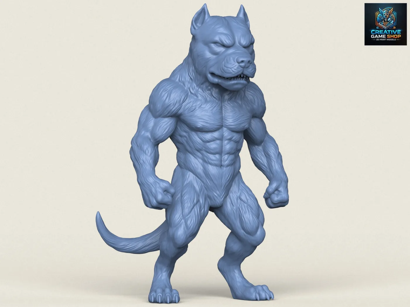 Bulldog Dog Character 3D Print Model .c4d .max .obj .3ds .fbx .stl .blend 