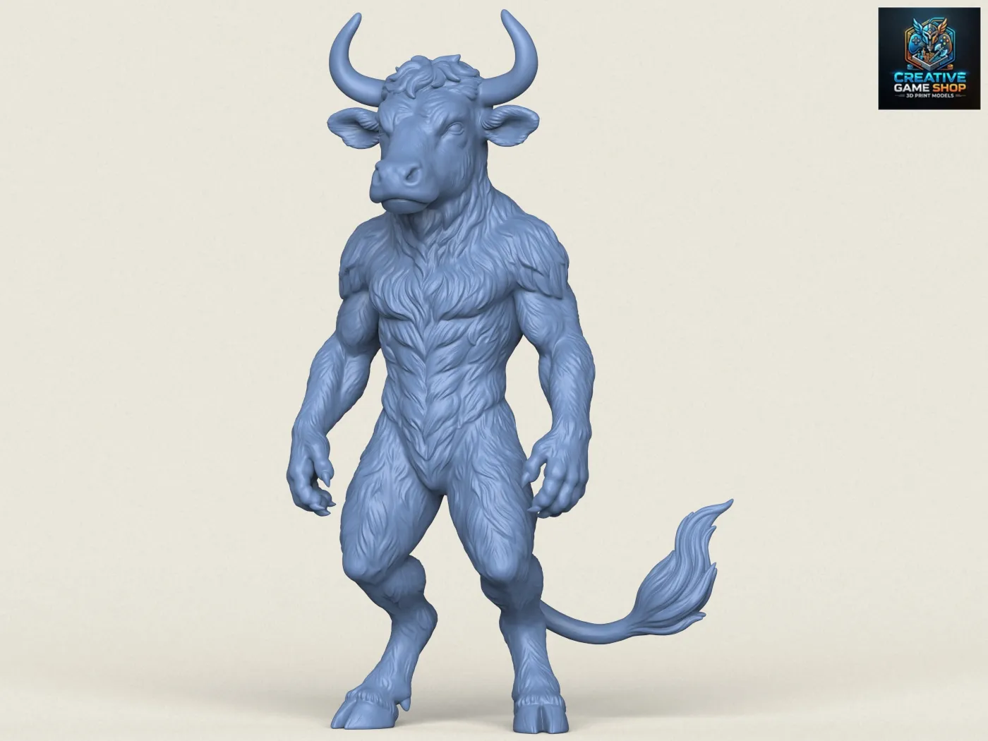 야생 암소 캐릭터 3D 프린트 모델 .c4d .max .obj .3ds .fbx .stl .blend 