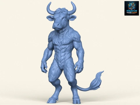Carattere della mucca selvaggia Modello di stampa 3D
