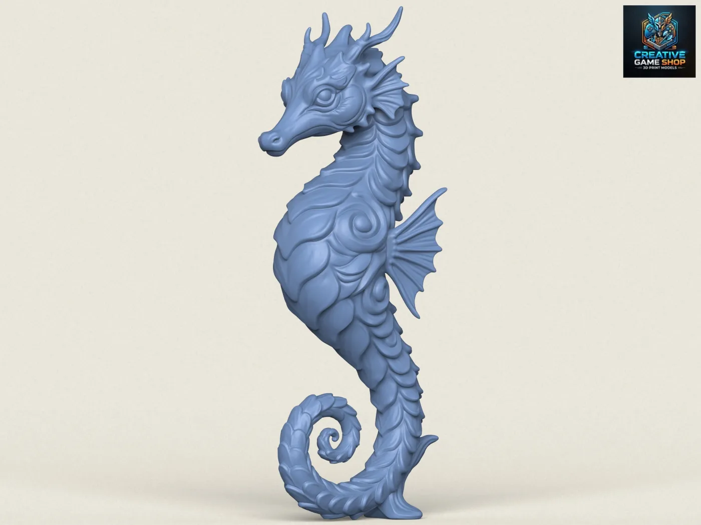 Seahorse 3D Print Model .c4d .max .obj .3ds .fbx .stl .blend 