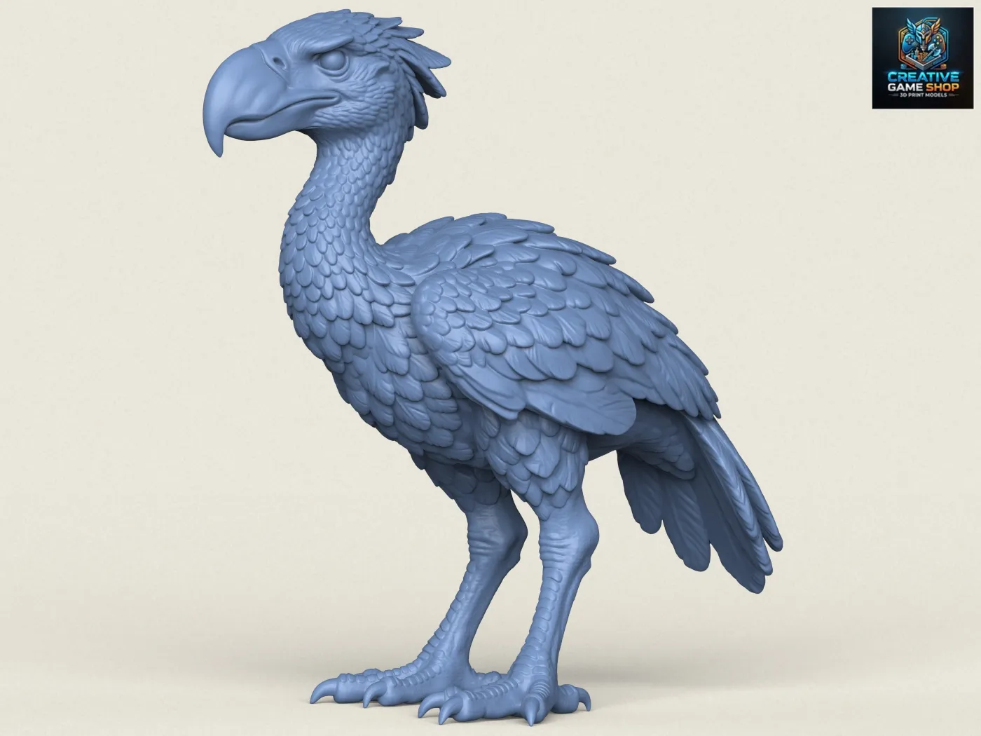 Wild Jurassic Bird Dromornis 3D Print Model .c4d .max .obj .3ds .fbx .stl .blend 