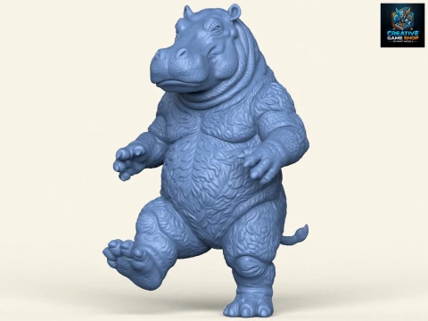 Personaggio fantasy ippopotamo Modello di stampa 3D