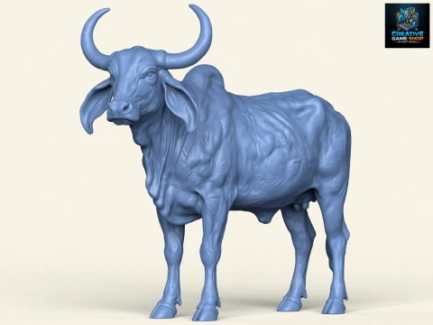Sapi Desi Gir India Model Cetak 3D