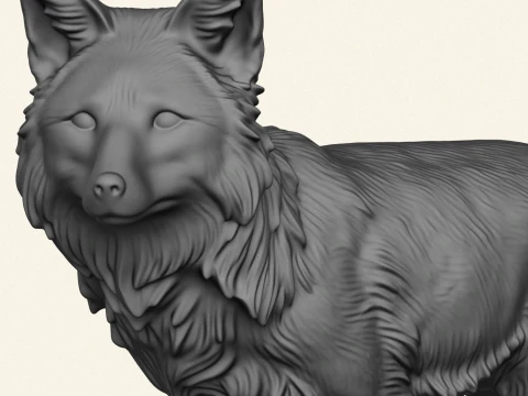 Wild Fox Walking 3D Print Model