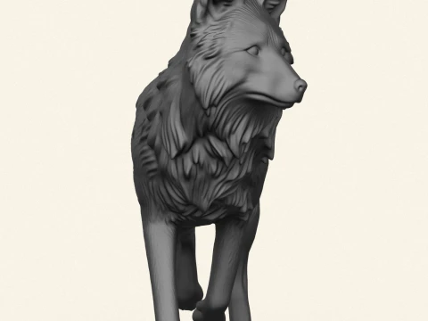 Wild Fox Walking 3D Print Model