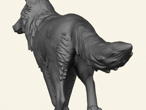 Wild Fox Walking 3D Print Model