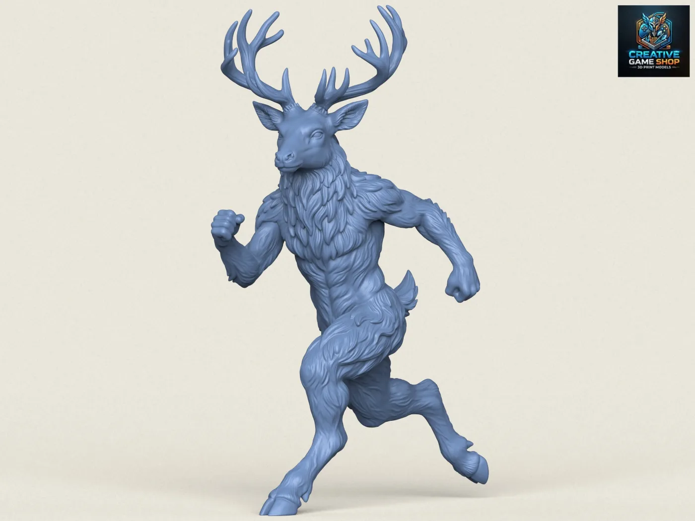 Deer Character Running 3D Print Model .c4d .max .obj .3ds .fbx .stl .blend 