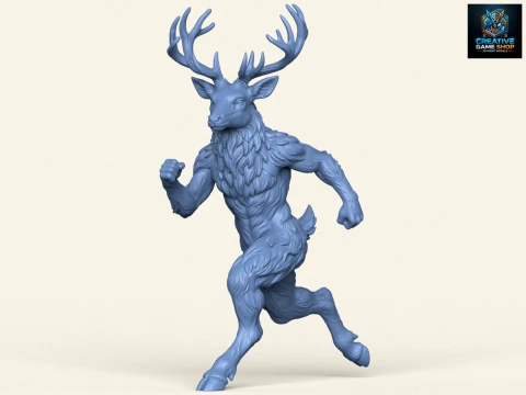 Carattere di cervo in esecuzione Modello di stampa 3D