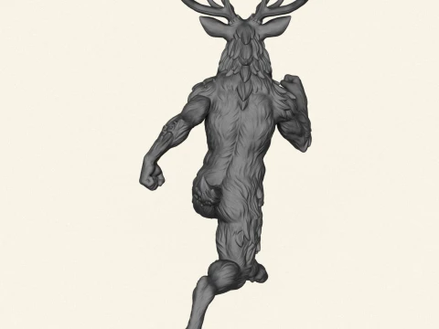 Deer Character Running 3D Print Model