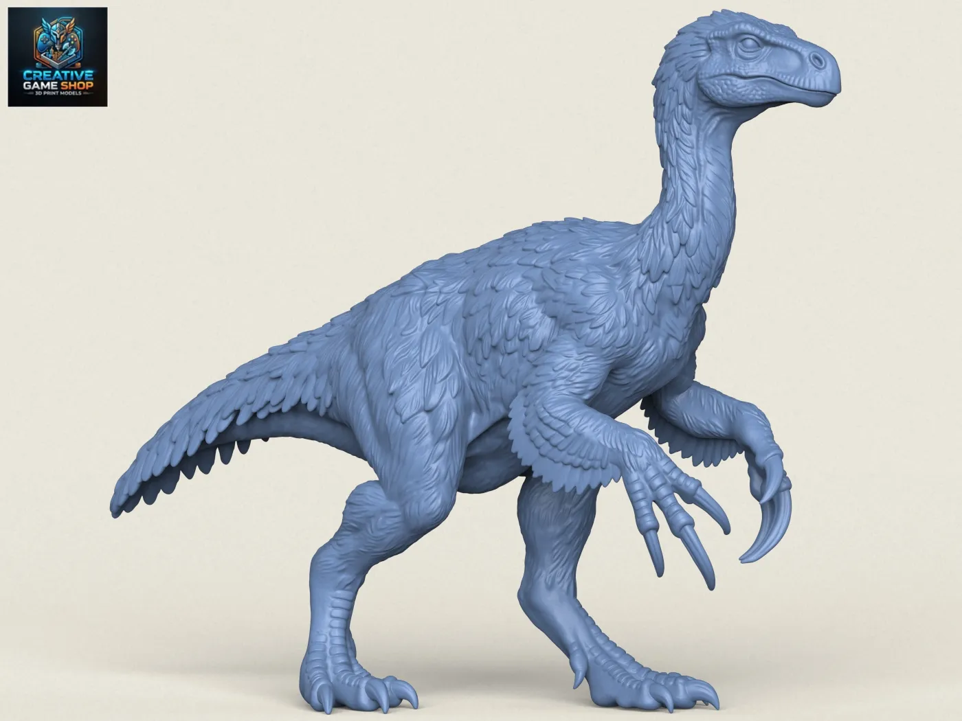Wild Therizinosaurus Dinosaur 3D Print Model .c4d .max .obj .3ds .fbx .stl .blend 
