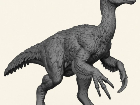 Wild Therizinosaurus Dinosaur 3D Print Model