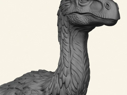 Wild Therizinosaurus Dinosaur 3D Print Model