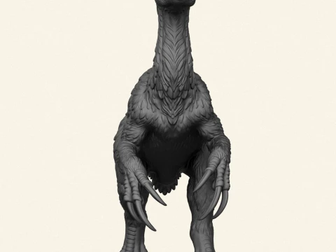 Wild Therizinosaurus Dinosaur 3D Print Model