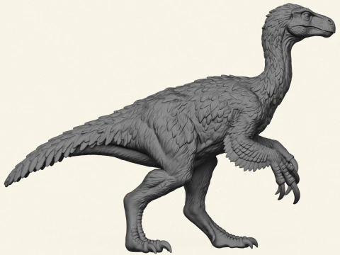 Wild Therizinosaurus Dinosaur 3D Print Model