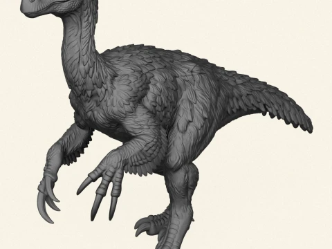 Wild Therizinosaurus Dinosaur 3D Print Model