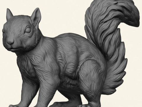 Squirrel 3D Print Model