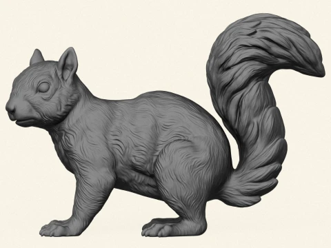 Squirrel 3D Print Model
