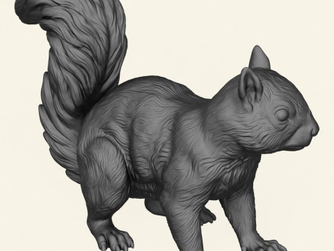 Squirrel 3D Print Model