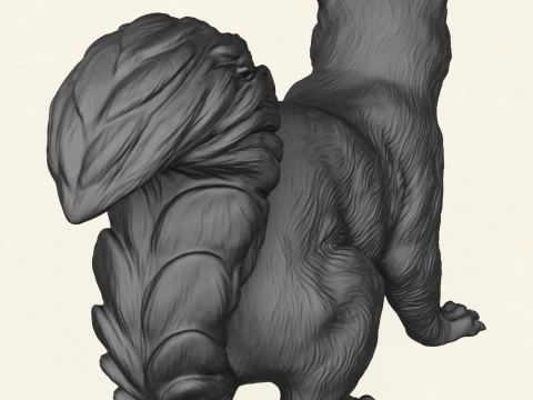Squirrel 3D Print Model