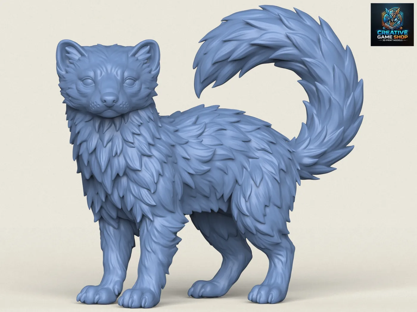 Wild Marten 3D Print Model .c4d .max .obj .3ds .fbx .stl .blend 