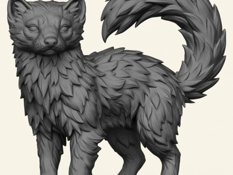 Wild Marten 3D Print Model