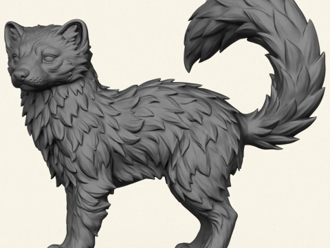 Wild Marten 3D Print Model